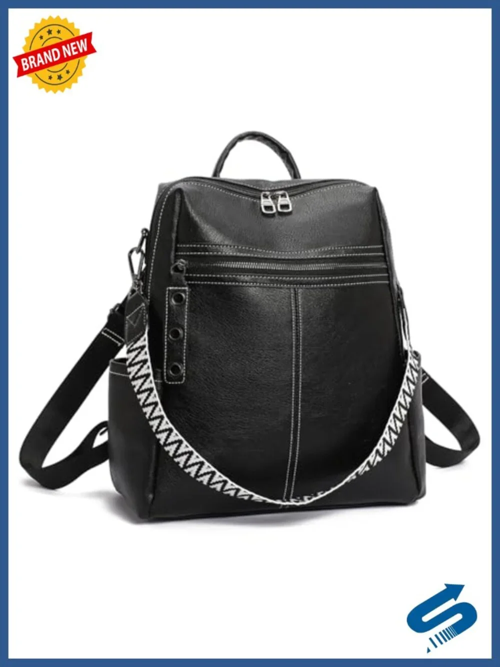 PU Leather Convertible Travel Backpack Purse Women Anti-theft Ladies Designer